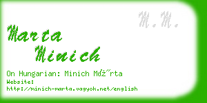 marta minich business card